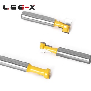 LEE-X <span class=keywords><strong>t</strong></span> khe phay cắ<span class=keywords><strong>t</strong></span> 6.35mm 8mm 12.7mm Shank 1/4 1/2 <span class=keywords><strong>t</strong></span>-loại khía bit khóa lỗ <span class=keywords><strong>Router</strong></span> bit cho gỗ chế biến gỗ công cụ - Product Image 4