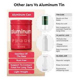 Lata de Metal Alta de 100ml, 120ml, 220ml para Pasta de Dientes, Envase de Aluminio para Guardar Pasta Dental - Product Image 2