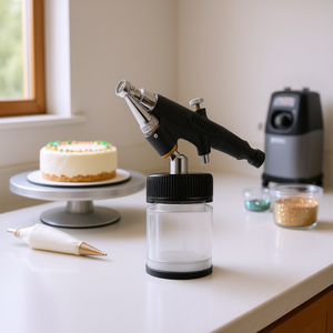 Pistolet à air comprimé pour gâteaux Truper AERO-8 à double action avec buse de 0,8 mm, alimentation par gravité, vitesse réglable, piston en cuivre, pression de 20 à 30 PSI - Product Image 3