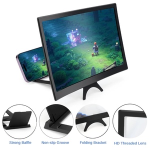 Amplificateur de téléphone portable modèle N8 avec écran incurvé de 12 pouces, support de bureau pour diffusion en direct vidéo ultra-claire 5D - Product Image 3