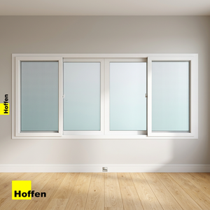 Ventana corredera Hoffen Pro uPVC 240x110 de gran tamaño con marco blanco y mosquitera, ventana corredera de UPVC, blanca - Product Image 3