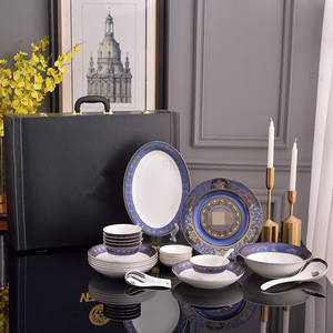 ชุดถ้วยชาม28ชิ้นชุดอาหารเย็นสีขาวโรงแรมนอร์ดิกจากประเทศจีน - Product Image 6