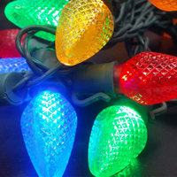 Ampoule led e14 multicolore fraise, pièces de rechange, filament led E12 C7 0.6W pour décoration de noël