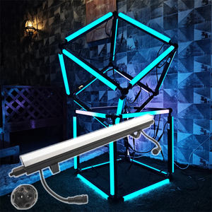 Küp tasarım DJ sahne DMX ışık çubuğu RGB renkli montaj topu ile 0.5m 1m 14.4W DMX512 ışıklar şerit olay sahne kulübü için - Product Image 2