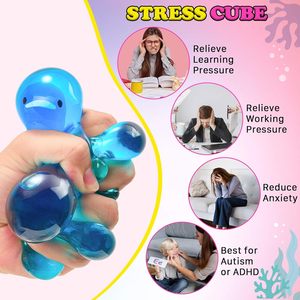ของเล่นบีบก้อนน้ำแข็งดีไซน์ใหม่ขนาด 3 ซม. รูปทรงสี่เหลี่ยม บรรเทาความเครียด ลูกบอลบีบมอลโทส ของเล่นเสริมพัฒนาการประสาทสัมผัส ลายสัตว์ - Product Image 3