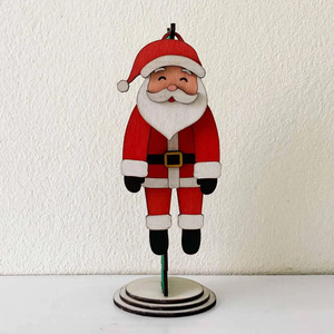 Adornos navideños de madera transfronterizos, decoraciones para árboles de Navidad, divertidos colgantes oscilantes - Product Image 2