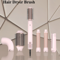 Sèche-cheveux ionique professionnel 6-en-1 avec outils de coiffage multifonctionnels et peigne à air chaud