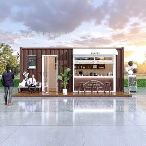 Kiosque à café moderne en acier inoxydable pour l'extérieur – Stand de boissons pour services commerciaux - Product Image 1