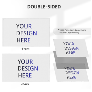 Drapeau en polyester 100D de haute qualité, 3x5 pieds, avec 2 œillets, drapeau d'intérieur personnalisé - Product Image 3