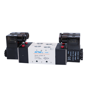 Adeke Airtac โซลินอยด์วาล์วขดลวดคู่5ตำแหน่ง2 4V320-08-10A/B นิวเมติกสเตรดการควบคุมคู่ - Product Image 4