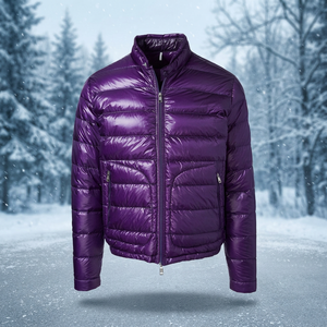 High Quality Men's Winter Plaid Bubble <b>Jacket</b> Plus Size Waterproof Windproof Breathable Zipper 100% Polyester Corduroy Cotton - Product Image 3