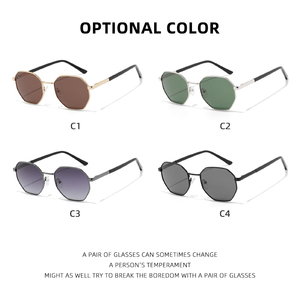 Gafas de Sol de metal redondas Ploygon de alta calidad para caras pequeñas gafas de sol <span class=keywords><strong>Wayfarer</strong></span> <span class=keywords><strong>lentes</strong></span> polarizadas UV400 TAC listas Stock - Product Image 6