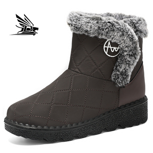 Automne et hiver <span class=keywords><strong>bottes</strong></span> <span class=keywords><strong>de</strong></span> mollet ventes directes d'usine semelle épaisse imperméable chaud sans lacet en peluche <span class=keywords><strong>bottes</strong></span> <span class=keywords><strong>de</strong></span> <span class=keywords><strong>neige</strong></span> pour femmes - Product Image 5