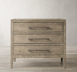 Meubles de maison modernes de luxe meubles de chambre à coucher style américain stockage en chêne <span class=keywords><strong>russe</strong></span> table de chevet fermée - Product Image 2