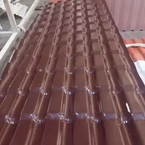 Ubin atap Selandia Baru resin sintetis merah bata UPVC