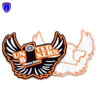 Badge brodé de motards, produit personnalisé avec design d'aile pour vêtements