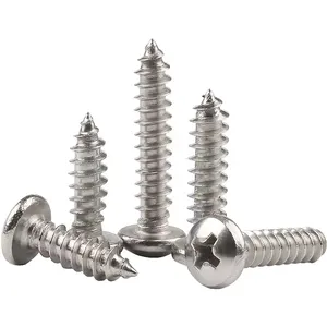 Wholesale of round head self tapping screw Stainless steel 304/316 DIN7981 screw Metal Cross pan head self tapping screw