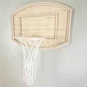 Panier de basket-ball en rotin, panier de basket-ball artisanal, cerceaux naturels pour les enfants, jeu sportif - Product Image 3