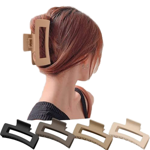 Grandes pinces à cheveux écologiques rectangulaires personnalisées de 5cm Décorations de cheveux en métal et en plastique à usage quotidien pour femmes Taille de fille - Product Image 5