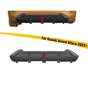 Haosheng - Difusor Trasero de Plástico para Automóviles, Color Negro Brillante con Luz, para <span class=keywords><strong>Suzuki</strong></span> Grand <span class=keywords><strong>Vitara</strong></span> <span class=keywords><strong>2022</strong></span>+ - Product Image 1