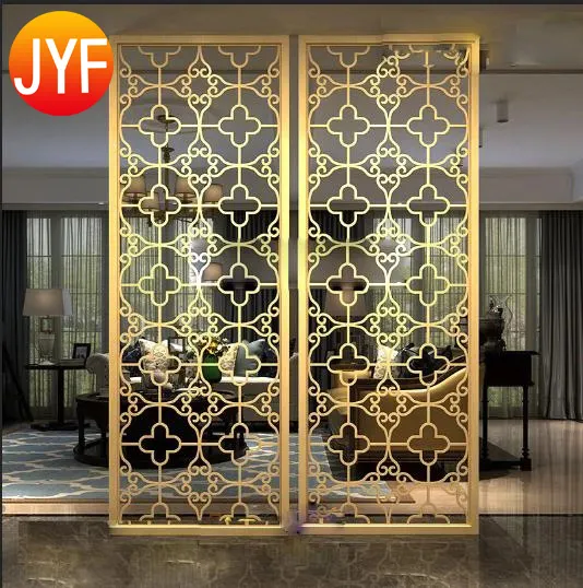 Y041 China Maß Neue Produkt Ktv Hotel Dekoration 304 Gold Edelstahl Partition Bildschirm