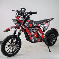 Mini moto électrique tout-terrain avec moteur arrière sans balais de 500W, cadre en aluminium, pour les enfants, pour la conduite dans la cour