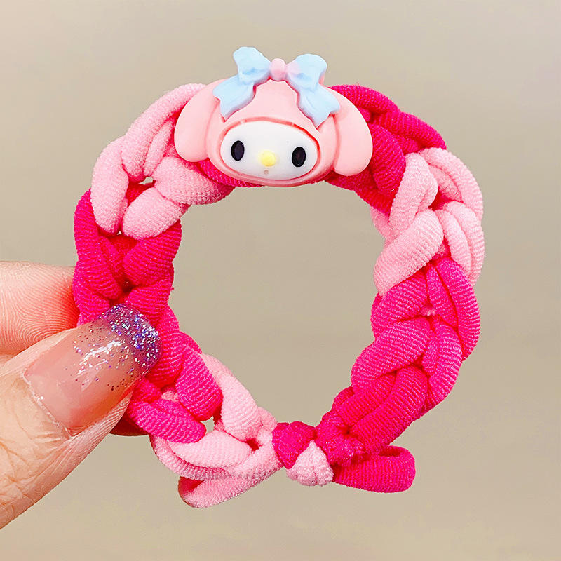 Cute Cartoon Charm Elastic Hair Tie Bracelets for Kids