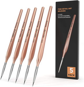 Ensemble d'Artistes Peintres Miniature Professionnels, Pinceaux de <span class=keywords><strong>Peinture</strong></span> de Précision pour Aquarelle, Huile, Acrylique, Modèles Artisanaux, <span class=keywords><strong>Peinture</strong></span> sur Roche, <span class=keywords><strong>Peinture</strong></span> Militaire - Product Image 1