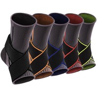 Attelle de soutien de la cheville pour le sport avec sangles - Orange Tailles S/M/L/XL