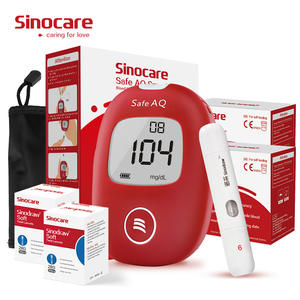 Kit <span class=keywords><strong>de</strong></span> <span class=keywords><strong>medidor</strong></span> <span class=keywords><strong>de</strong></span> <span class=keywords><strong>glucosa</strong></span> <span class=keywords><strong>Sinocare</strong></span> Safe AQ con tiras reactivas y lancetas para la monitorización del azúcar en sangre - Product Image 1