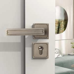 Cerradura y Manija de Puerta Impermeables de Estilo Chino, Duraderas, Silenciosas, para Uso Interior en Dormitorios, Diseño Retro, Antirrobo, Ecológicas - Product Image 5