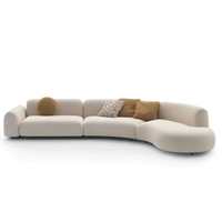 Canapé de luxe simple nordique canapé de salon canapé modulaire blanc riz courbe