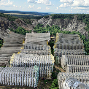 Nhà Máy Cung Cấp Dây Thép Mạ Kẽm Hàng Rào Màu Xanh Lá Cây Kim Cương Cách Ly Kim Loại Dây Thép gai Cho Mỏ Dốc Bảo Vệ Thiên Nhiên Áp Lực - Product Image 4