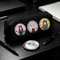 Nuevos pines lenticulares 3D con movimiento de personajes de anime japonés 2023, insignias de botón de hojalata con impresión UV