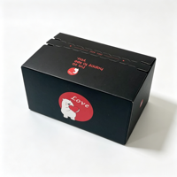 Emballage en papier noir mat personnalisé, boîte en carton ondulé pour l'envoi postal