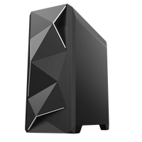 GameMax Ares Mid Tower Desktop Mini ATX Computer Case ARGB Lighting CE EMI Certified 12cm Fan Stock Black 4 Slots Plastic Steel