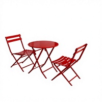 Meubles d'extérieur, table à manger pliable en métal avec structure en fer, design minimaliste moderne pour une utilisation en extérieur/intérieur, balcon et bureau