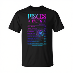 Camiseta promocional con datos del zodiaco de Piscis para hombres y mujeres, cumpleaños de marzo - Product Image 3