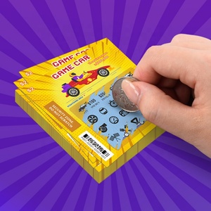 Encuentra la Tarjeta del Mismo Tema para Ganar en el Juego de Lotería Rasca y Gana con Temática de Autos, Impresión Digital de Tarjetas de Rasca y Gana, Impresión de Boletos de Lotería - Product Image 1
