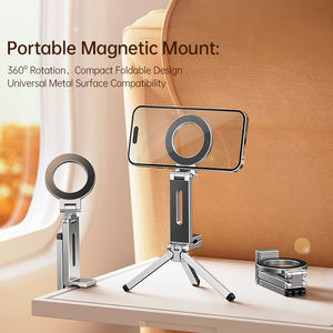 बोनेरुय कस्टम लोगो अभिनव ट्राइपॉड फोन धारक समायोज्य त्रिपूड स्टैंड 360 घूर्णन कार मोबाइल चुंबकीय सेलफोन धारक - Product Image 3