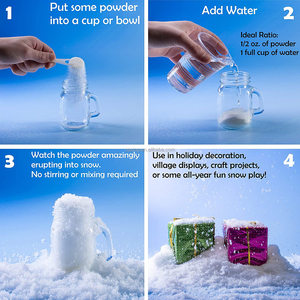 Nieve Artificial Instantánea de Polímero Superabsorbente, Color Blanco Mágico Simulado para Niños, para Slime - Product Image 5