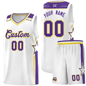 Tenue de basketball sur mesure - Ensemble complet avec design personnalisé, impression de numéros et logos d'équipe - Product Image 5