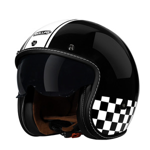 Casco Americano Vintage 3/4 para Motocicleta, Estilo Retro para Hombres y Mujeres - Product Image 1