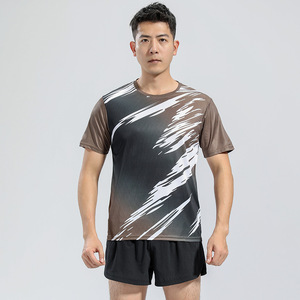 Maglietta Sportiva Estiva da Uomo a Maniche Corte, Stampata, ad Asciugatura Rapida, Traspirante, Ultra-Leggera in Poliestere, Protezione UV, Professionale - Product Image 5