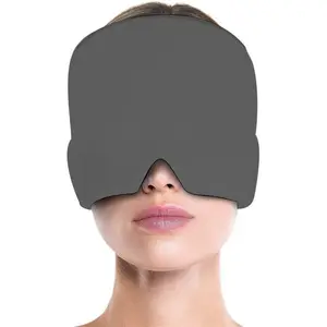 ODM High Quality Gel Ice Compress Hood Migraine Relief Cap Adjustable Full Cover Gel Eye Mask (Single side)
