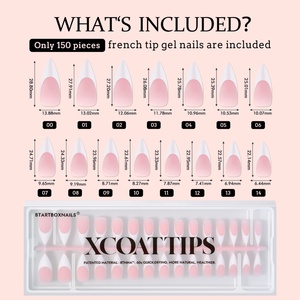 อุปกรณ์ทำเล็บปลอม XCOATTIPS ขายส่ง ปลายเล็บทรงสติลเลตโต้ยาว ปลายเล็บทรงเฟรนช์ทิป เจลนิ่ม X Coat Tip เล็บปลอมแบบหนา กดติดง่าย - Product Image 6