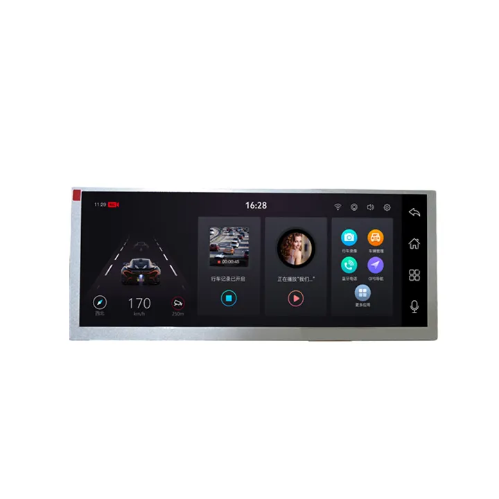 ZKDispla Thanh Lcd 10.3 Inch 1280*480 Độ Sáng Cao 600 Nits Màn Hình Cảm Ứng Drivier Ban Tft Kéo Dài Thanh Hiển Thị