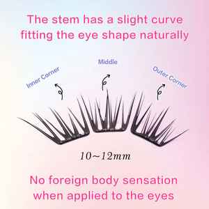 Fabrika fiyat toptan kendinden yapışkanlı no-tutkal DIYlashes KoreanStyle popüler tutkal ücretsiz Lashes büyütülmüş çift göz gerekir - Product Image 3