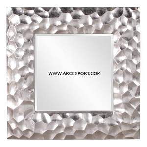 Dernière conception de forme carrée couleur noire enduit de poudre artisanale décoration murale miroir mural rond art mural à un prix raisonnable - Product Image 5