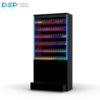 Armoire de présentation de cigarettes à plusieurs niveaux, autoportante, verrouillable, avec rangement inférieur, pour les magasins de proximité